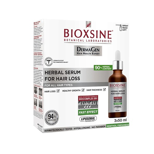 BIOXSINE Сыворотка против интенсивного выпадения для всех типов волос DermaGen #1