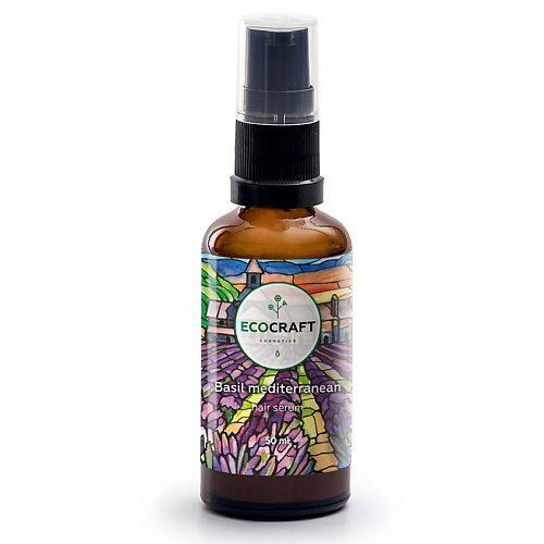 ECOCRAFT Сыворотка для ослабленных волос несмываемая Базилик средиземноморский Basil Mediterranean Hair Serum 50 #1