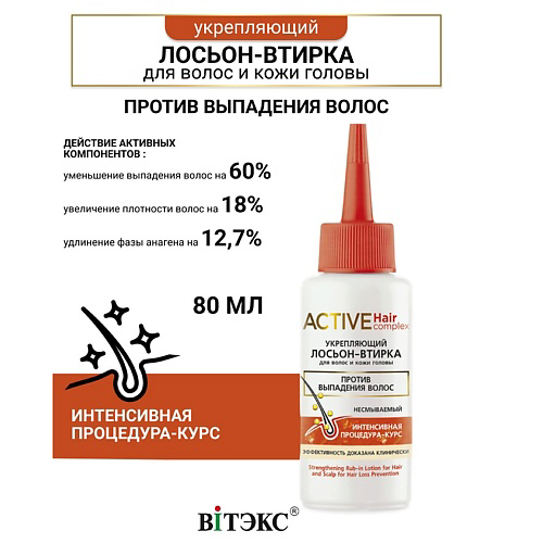 ВИТЭКС Лосьон-втирка укрепляющий для волос и кожи головы Active HairComplex 80 #1