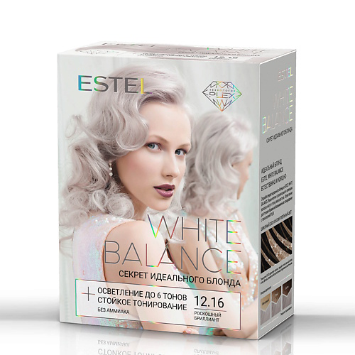 ESTEL PROFESSIONAL ESTEL Набор для осветления и тонирования волос WHITE BALANCE 12.16 роскошный бриллиант 350 #1