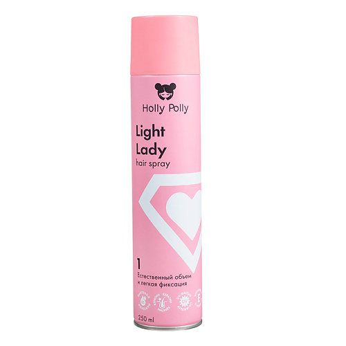 HOLLY POLLY Лак для волос Light Lady Естественный Объем и Легкая Фиксация 250 #1