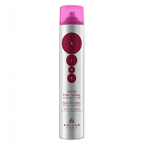 KALLOS COSMETICS Лак для волос Extra Strong Silk, с протеинами шелка, экстра сильной фиксации 500 #1