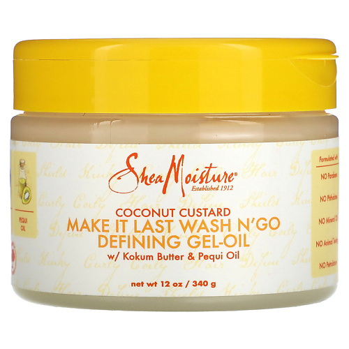 SHEA MOISTURE Гель-масло для укладки волос Coconut Custard Make It Last Wash N Go Defining Gel Oil 340 #1
