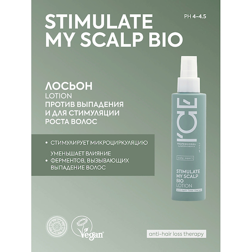 ICE BY NATURA SIBERICA Лосьон против выпадения и для стимуляции роста волос Stimulate My Scalp Bio Lotion #1