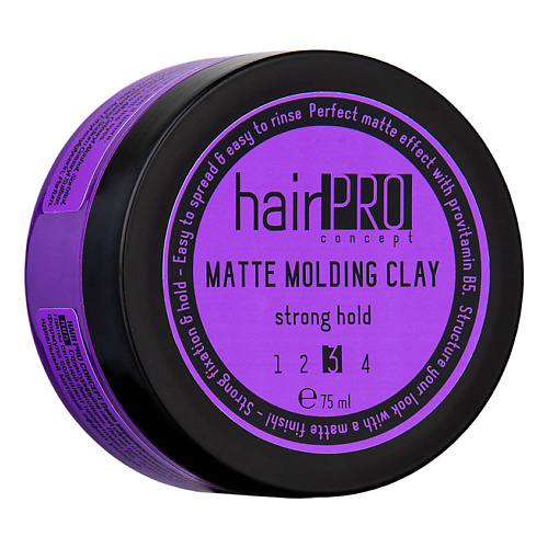 HAIR PRO CONCEPT Глина моделирующая сильной фиксации Matte Molding Clay Strong Hold 75 #1