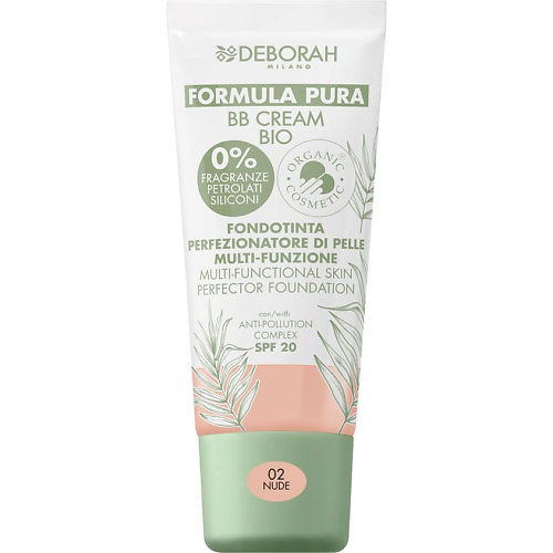 DEBORAH MILANO Тональный ВВ-крем Formula Pura BB Cream Bio #1