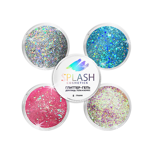 SPLASH Набор глиттер-геля для лица, тела и волос 4шт UNICORN #1