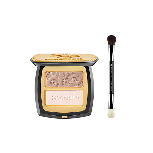 MAOGEPING Палетка для контуринга Cloud Light Sculpting Powder Duo + Кисть #1