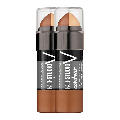 MAYBELLINE NEW YORK MAYBELLINE Двусторонний стик для контуринга Contouring Stick V-Shape DuoPack #1