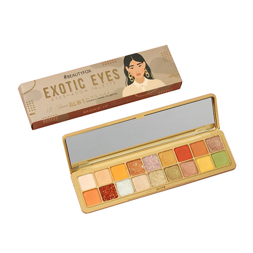 BEAUTY FOX Палетка теней для век Exotic eyes, 18 оттенков, с зеркалом #1