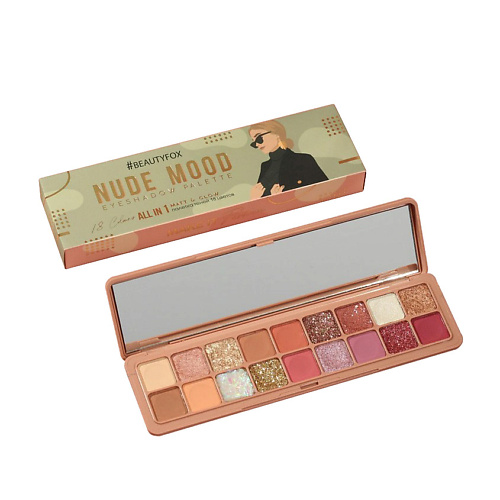 BEAUTY FOX Палетка теней для век Nude mood, 18 оттенков, с зеркалом #1