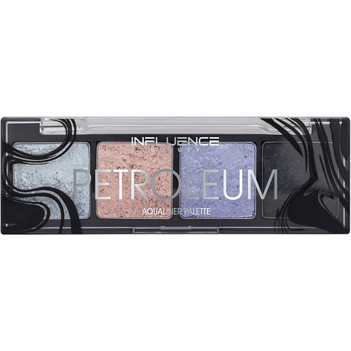 INFLUENCE BEAUTY Палетка аквалайнеров, эффект металлик Petroleum #1