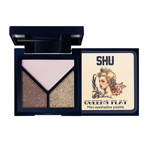 SHU Мини палетка теней для век Queen's Play Palette Mini Eyeshadow Palette #1