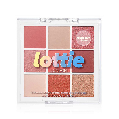 LOTTIE LONDON Палетка теней для век 9 оттенков Raspberry Ripple #1