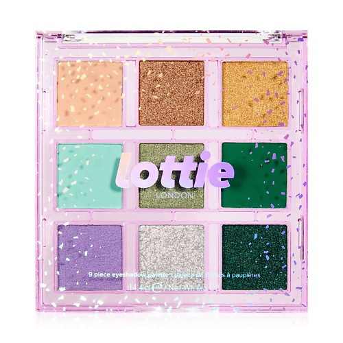 LOTTIE LONDON Палетка теней для век 9 оттенков Emerald Euphoria #1