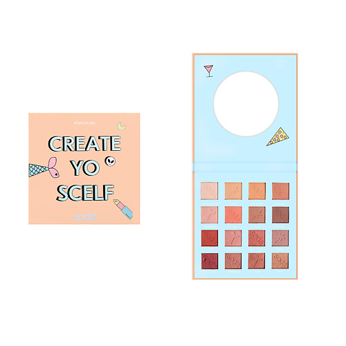 SODA EYESHADOW PALETTE #makeitslay Тени для век CREATE YO'SCELF #1