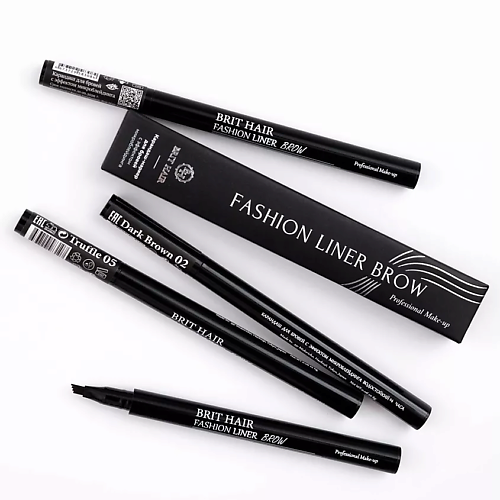 BRIT HAIR Маркер для бровей эффект микроблейдинга Fashion Liner Brow Подводка фломастер тинт #1