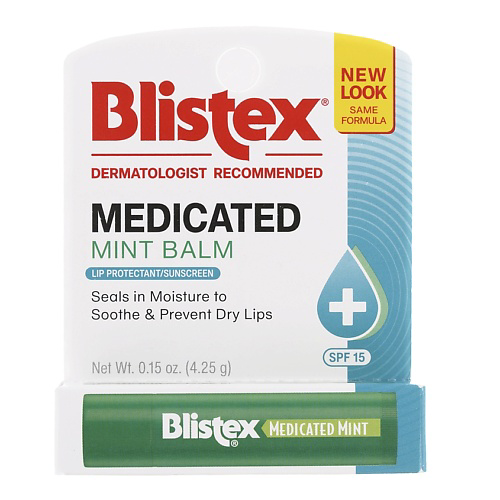 BLISTEX Бальзам для губ Medicated мятный SPF 15 #1