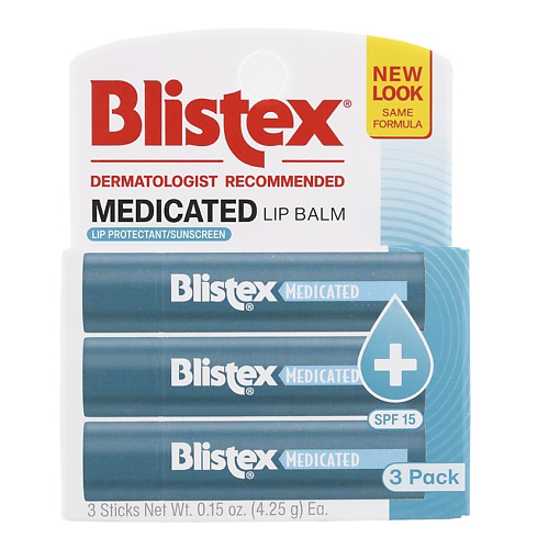 BLISTEX Набор бальзамов для губ 15 Medicated классический SPF #1