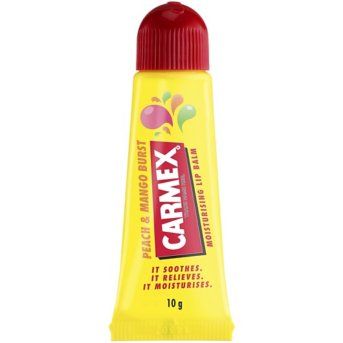 CARMEX Бальзам для губ c ароматом персик-манго в тубе #1
