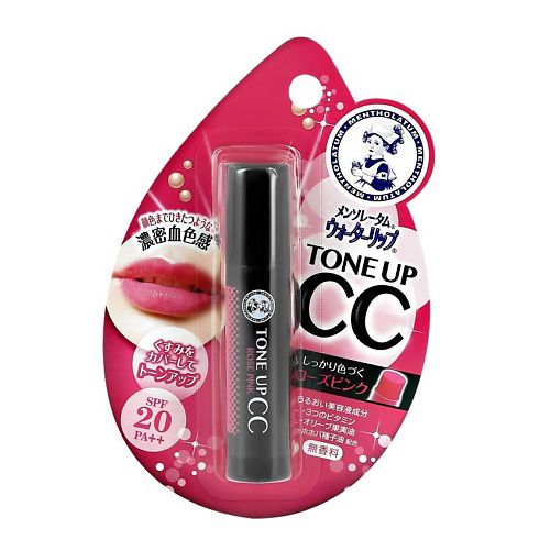 MENTHOLATUM Бальзам для губ TONE UP CC увлажняющий (розовый) #1