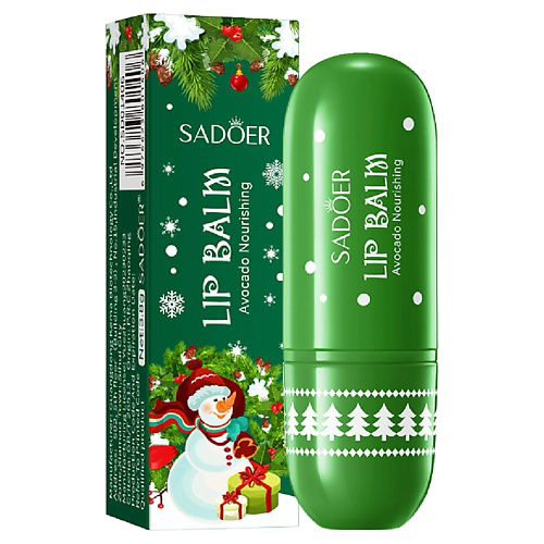 SADOER Бальзам для губ Питательный Christmas с экстрактом авокадо #1