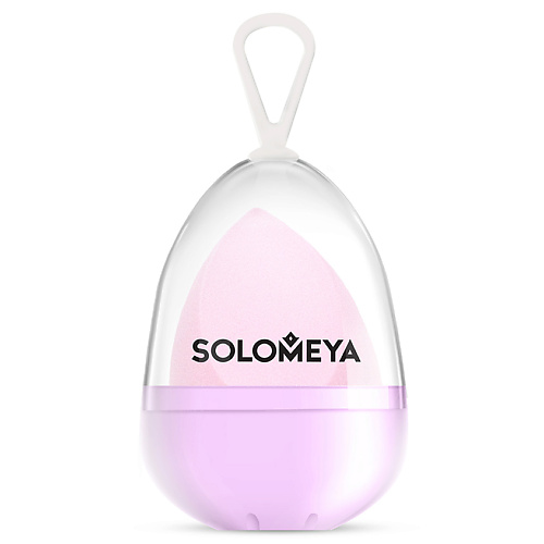 SOLOMEYA Косметический спонж для макияжа со срезом лиловый Flat End blending sponge lilac #1