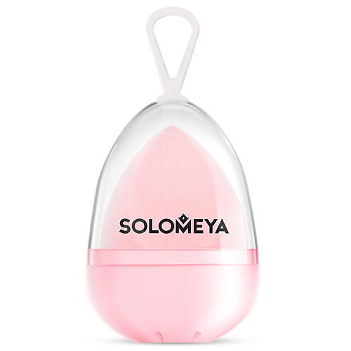 SOLOMEYA Вельветовый косметический спонж для макияжа Персик Microfiber Velvet Sponge Peach #1