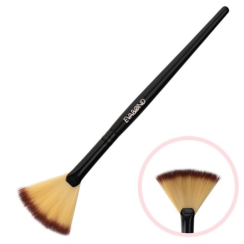 EVABOND Кисть макияжная веерная Black #1
