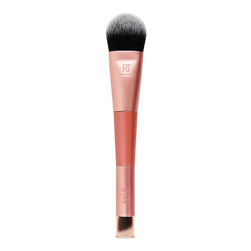 REAL TECHNIQUES Двусторонняя кисть для тональной основы и консилера Dual Ended Cover + Conceal Brush #1