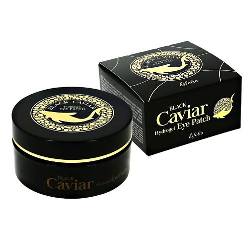 ESFOLIO Патчи для глаз BLACK CAVIAR гидрогелевые с экстрактом черной икры #1