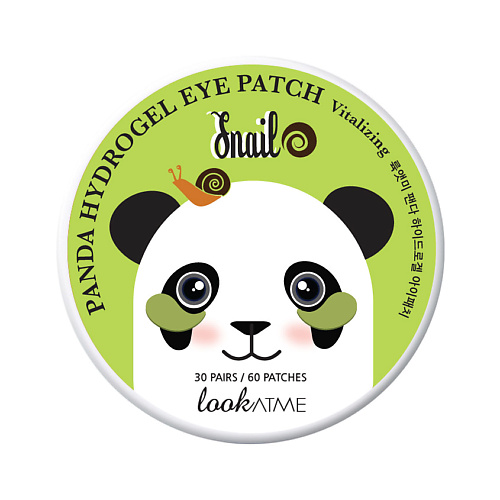 LOOK AT ME Патчи для глаз гидрогелевые с секретом улитки Panda Hydrogel Eye Patch Snail #1