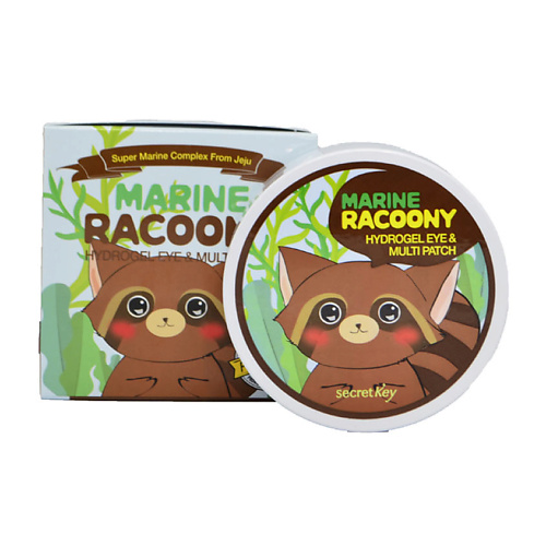 SECRET KEY Secret Key Патчи для глаз с морскими водорослями Marine Racoony Hydrogel Eye & Multi Patch #1