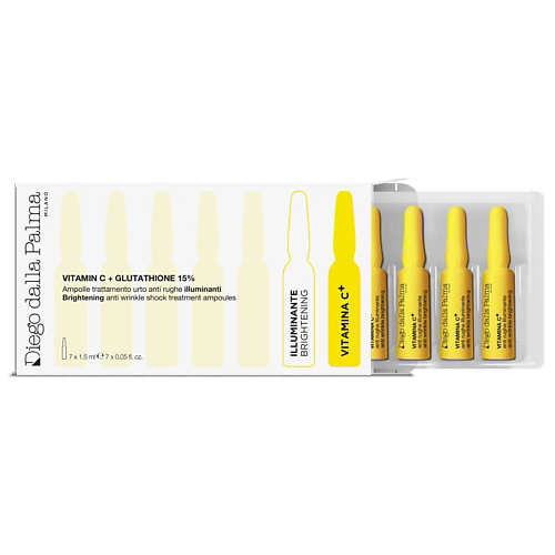 DIEGO DALLA PALMA MILANO Ампулы для лица против морщин с витамином С и глутатионом 15% Vitamin C + Glutathione 15% Brightening Ampoules #1