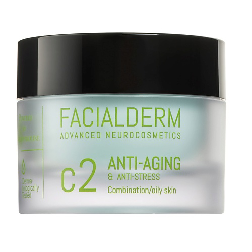 FACIALDERM Крем для лица антивозрастной для комбинированной и жирной кожи C2 Anti-Aging & Anti-Stress Face Cream 50 #1