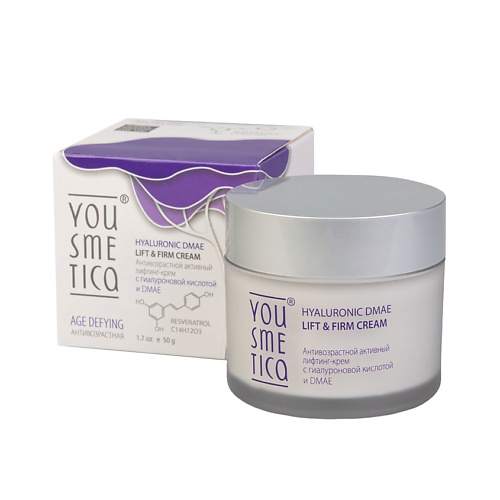 YOUSMETICA Лифтинг-крем антивозрастной активный с гиалуроновой кислотой и DMAE Anti-Aging Cream With Hyaluronic Acid and DMAE 50 #1