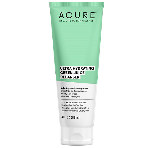 ACURE Крем-пенка для умывания очищающая зелёный смузи Ultra Hydrating #1