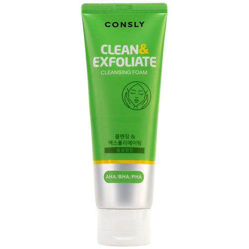 CONSLY Пенка для умывания отшелушивающая с AHA BHA PHA кислотами Clean & Exfoliate 120 #1