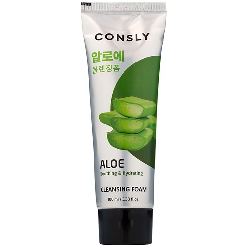 CONSLY Пенка для умывания успокаивающая кремовая c экстрактом алоэ вера Aloe Vera Soothing Creamy Cleansing Foam 100 #1