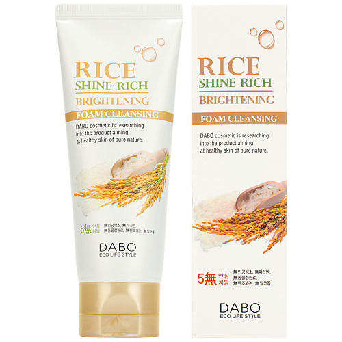 DABO Пенка для умывания очищающая с экстрактом риса Rice Shine-Rich Brightening Foam Cleansing 100 #1