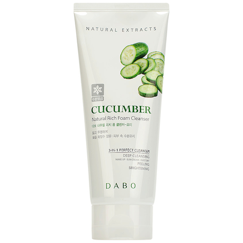 DABO Пенка для умывания освежающая c экстрактом огурца Cucumber Natural Rich Foam Cleanser 180 #1