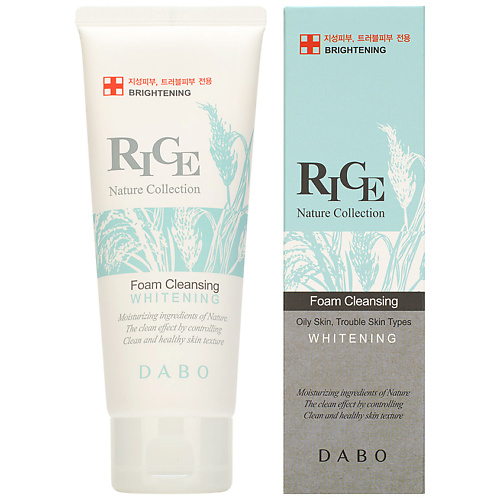 DABO Пенка для умывания с экстрактом риса Rice Nature Collection Foam Cleansing Whitening 150 #1
