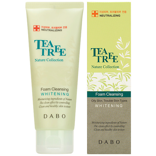DABO Пенка для умывания с экстрактом чайного дерева Tea Tree Nature Collection Foam Cleansing Whitening 150 #1