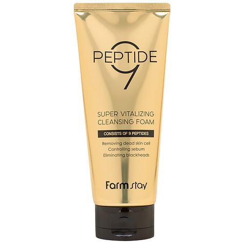 FARMSTAY Пенка для лица очищающая омолаживающая с комплексом из 9 пептидов Peptide9 Super Vitalizing Cleansing Foam 180 #1