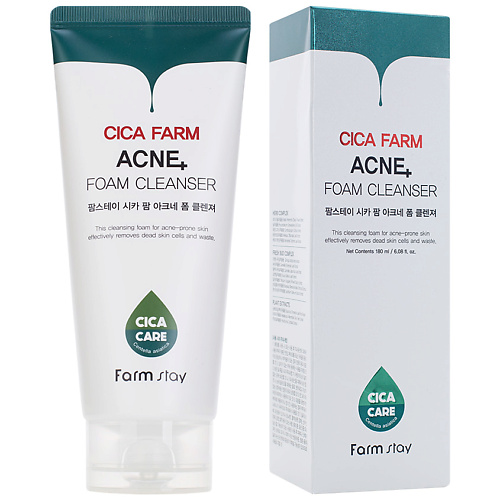 FARMSTAY Пенка для умывания очищающая с центеллой азиатской Cica Farm Acne Foam Cleanser 180 #1