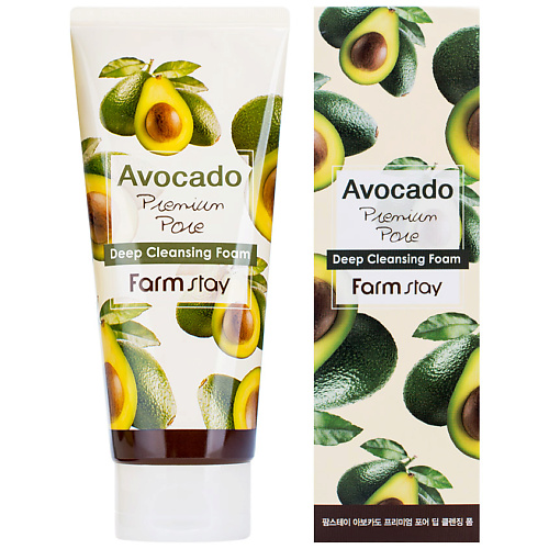 FARMSTAY Пенка для умывания очищающая с экстрактом авокадо Avocado Premium Pore Deep Cleansing Foam 180 #1