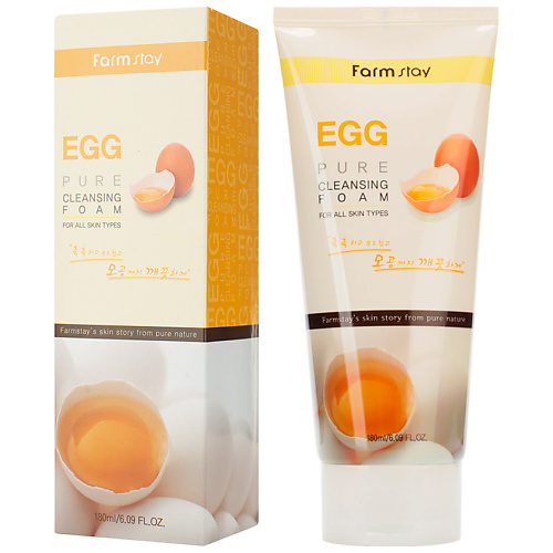 FARMSTAY Пенка для умывания очищающая с яичным экстрактом Egg Pure Cleansing Foam 180 #1