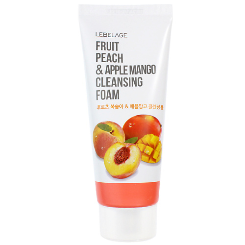 LEBELAGE Пенка для умывания с Персиком и Манго Cleansing Foam Peach&Apple Mango 100 #1