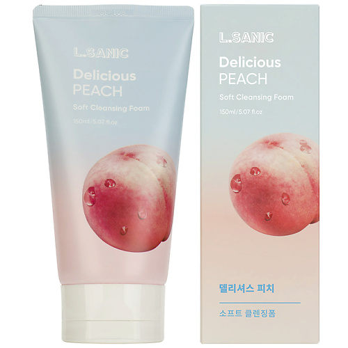 LSANIC Пенка для умывания Очищающая с экстрактом персика Delicious Peach Soft Cleansing Foam 150 #1