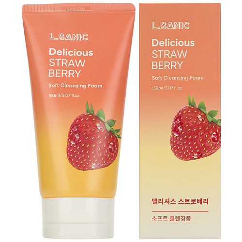 LSANIC Пенка для умывания Очищающая с экстрактом клубники Delicious Strawberry Soft Cleansing Foam 150 #1